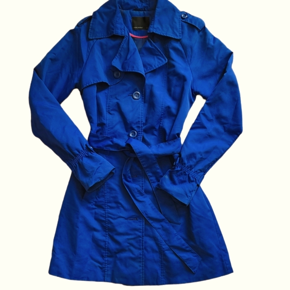 Vera Moda blue trench coat size small